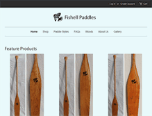 Tablet Screenshot of fishellpaddles.com